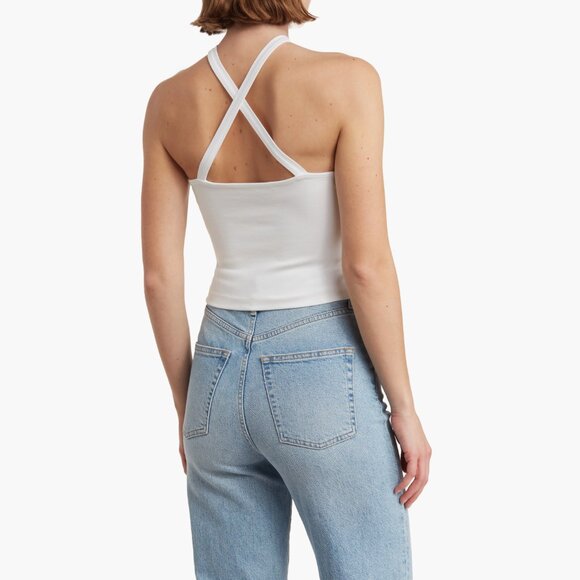 French Connection Halter Cross-Back Top | White | NWT | Medium - Picture 3 of 4